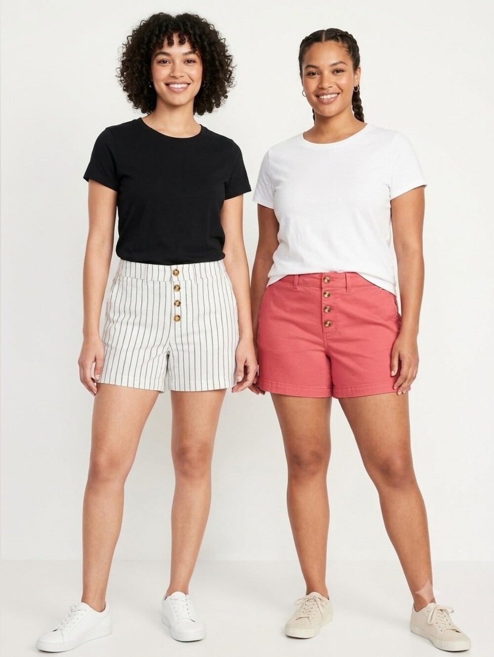 NWT ✨ Old Navy Button-Fly High-Waisted Chino Shorts Set of 2 (Size 10)